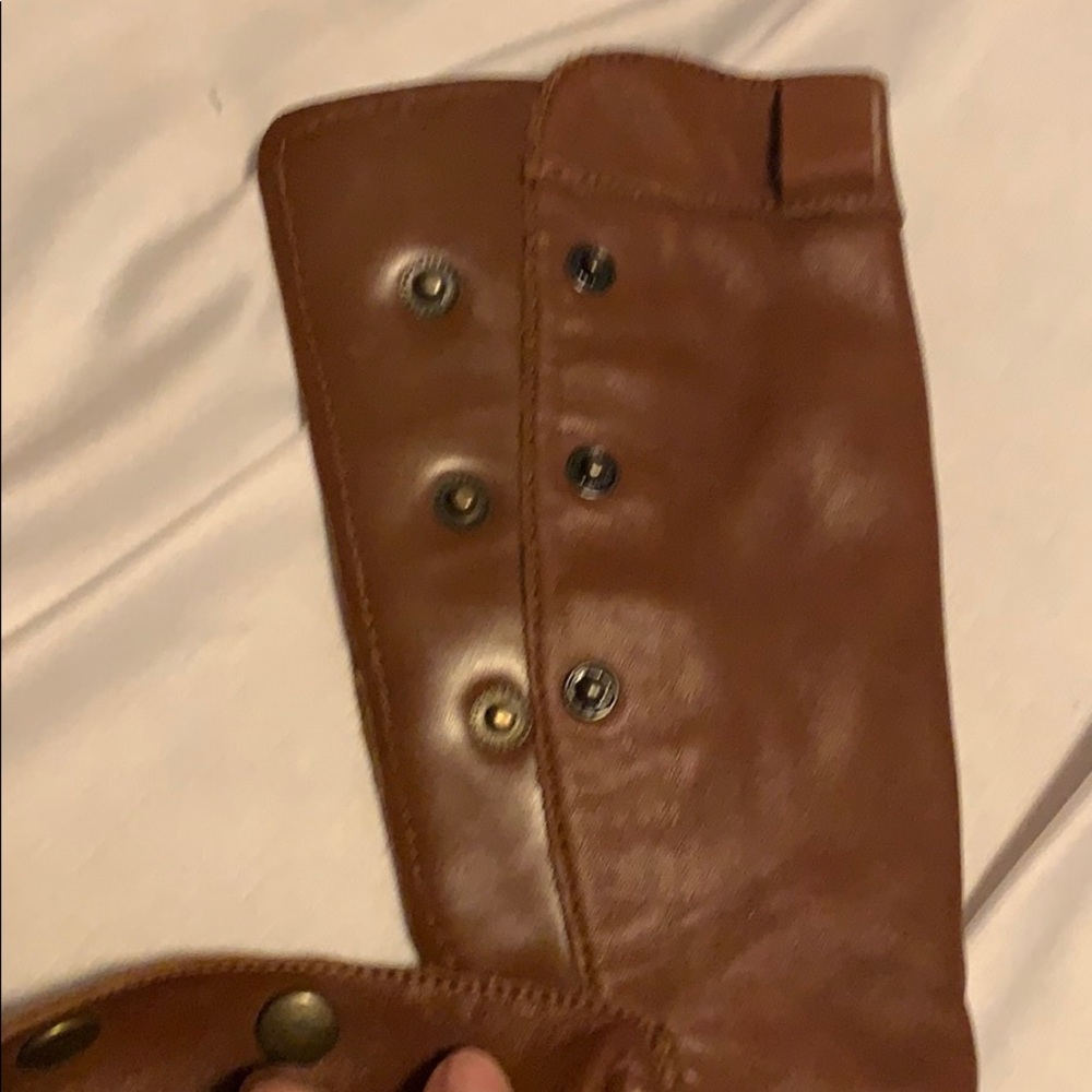 Steve Madden knee high brown heeled boots - Picture 4 of 7